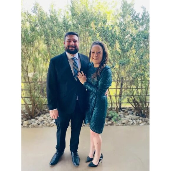 Donna Morgan Green Sequin Mini Dress – Women’s Size 6 (Retails $188) - Picture 8 of 12